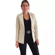 Blazer Saco Mujer Importado Elastizado Entallado Largo