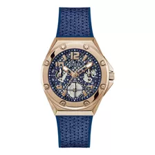 Relógio Guess Feminino Rosê Silicone Azul Marinho. Esportivo