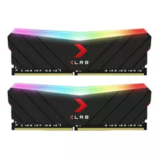 Memoria Ram Xlr8 Gaming Epic-x Rgb Gamer Color Negro 16gb 2 Pny Md16gk2d4320016xrgb