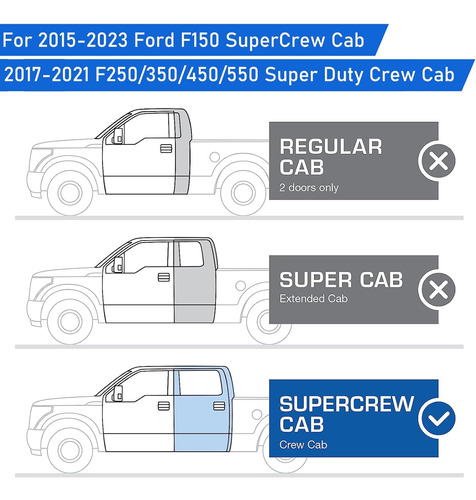 Estribos Compatibles Con Ford F150 Supercrew Cab 2015-2023 | Foto 5
