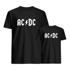 Camiseta Kit Pai Filho(a) Pais Banda Rock Heavy Ac Dc Plus