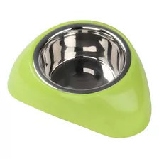 Tazón De Acero Inoxidable Con Soportes De Plástico Verde Paw