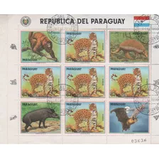 Estampillas De Paraguay - Hoja Serie - Fauna - 1990 