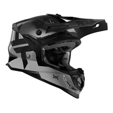 Capacete Motocross Mattos Atomic Icon 2023 Preto E Cinza