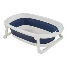 Banheira Dobrável Portátil Pequena Para Bebê - Baby Pil Cor Azul Liso