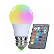 Lâmpada Led Bulbo Rgb Troca Cor Controle Remoto Barato