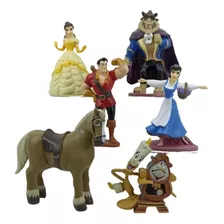 A Bela E A Fera Princesas Disney Miniatura 6pcs Beauty Beast