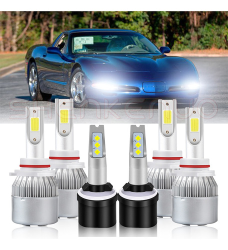 28000lm 9005 9006 Faros Led Luz Alta Y Baja For Serie Chevy Chevrolet Corvette