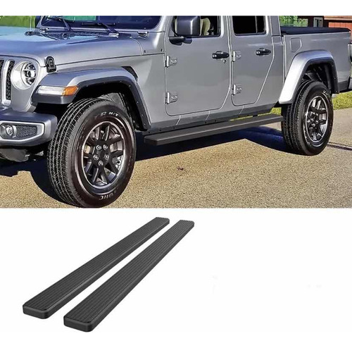 Estribos Negros Jeep Gladiator Cabina Doble 2020 A 2024 Foto 3