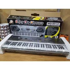 Piano Electrónico Mq 001f 100 Tonos Ritmos Micrófono Mp3 Usb