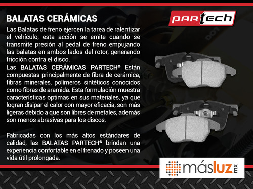 1 Kit Balatas Cermicas Del Pacifica V6 3.6l 17/21 Partech Foto 8