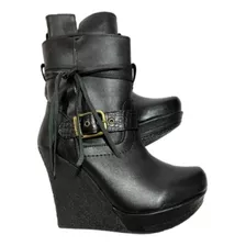 Botin Mujer Marca Exótica Modelo: Vecna Negro T/37botines