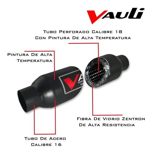 Resonador Turbo Bala Deportiva Vauli Punta Doble Salida  Foto 4