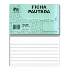 Ficha Pautada Tamanho 5x8 - Branco (pacote 100 Unid)