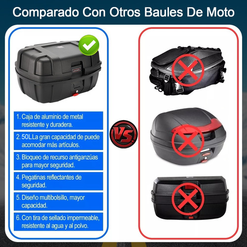 Bal Acolchado Para 2 Cascos De Moto De 50 Litros Foto 5