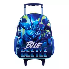 Mochila De Rodinhas 16 Blue Beetle X - 11940 Besouro Azul