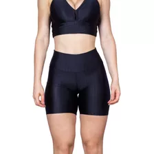 Short Poliamida Fitness 3d Cirrê Cós Alto Academia Barato