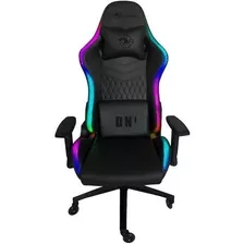 Cadeira Gamer Dn1 Rgb Preto Rodas De Silicone