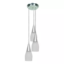 Pendente Taça Triplo Lustre Vidro Luminária Cone Plafon Copo Cor Fosco 110v/220v (bivolt)