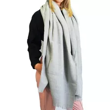 Ruana Pashmina Bufandon Liso Manta Poncho Mantón Capa Blanca