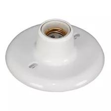 Plafon Bocal Soquete Porcelana Lâmpada E27 Branco