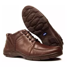 Sapato Bota Botina Casual Social Masculino De Couro Ref.6106