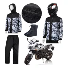 Motociclista Impermeable Reflejante Respirable Traje Lluvia