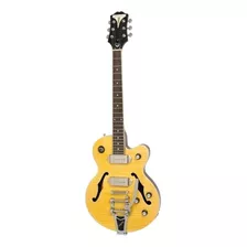 Guitarra Elétrica EpiPhone Archtop Wildkat (bigsby) De Mogno Antique Natural Níquel Com Diapasão De Okume