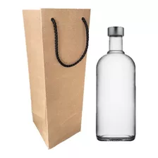 Bolsa Papel Kraft 11x11+34 Botella Termos Con Envío 10 Pz!