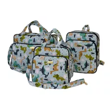 Kit Bolsa 3 Peças Saída Maternidade Infantil Mochila Luxo