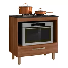 Balcão Para Cooktop 4 E 5 Bocas E Espaço Forno Multiuso 80cm