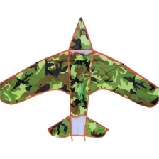 Barrilete Avion Camuflado Cometa Mediano Facil De Volar Tela