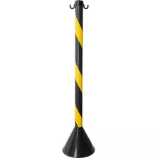 Pedestal Plástico Zebrado Preto Amarelo 90 Cm