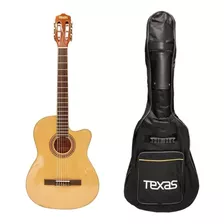 Guitarra Electro Clásica Texas Cg20afinador Eq Y Funda