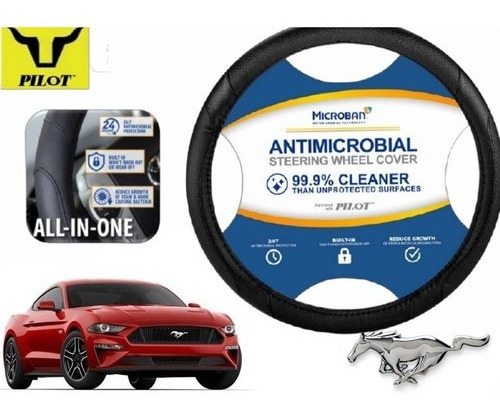 Funda Cubrevolante Negro Antimicrobial Ford Mustang 2022 Foto 3