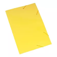 Pasta Cartão Duplex Abas E Elástico 20un Polycart Amarelo