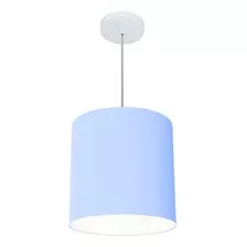 Lustre Pendente Cilíndrico Md-4036 30x31cm Azul Bebê Bivolt