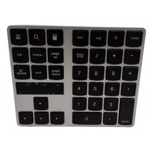 Mini Teclado Numérico Inalámbrico Recargable Portable 35 Tec Color Del Teclado Gris