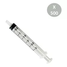 Jeringa Descatartable De 3 Ml X 500 Unidades Marca Sr