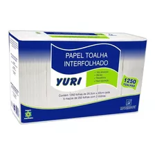 Papel Toalha 2 Dobras 20,5 X 22 Branco 1250 Fls Yuri