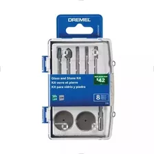 Kit 735 Para Vidro E Pedra Rotativo 8 Peças Dremel