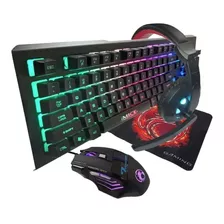 Teclado Mouse Headset Mousepad Gk-470 Imice Kit Gamer 4 Em 1