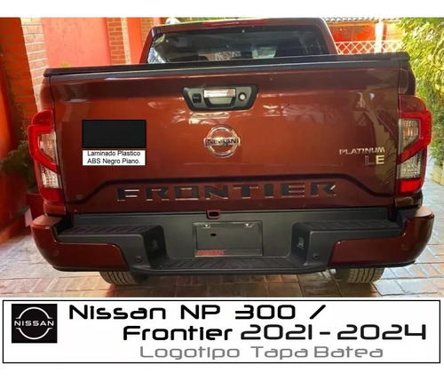 Letras Logotipo Nissan Frontier 2021 - 2024 Tapa Batea 4 Cil Foto 4