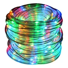 Manguera Tira Led Rgb Decoracion 5 Mts Silicona A 220v Color De Las Luces Multicolor