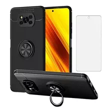 Funda Para Xiaomi Poco X3 Pro Negra Con Soporte Para Mesa