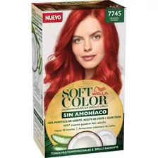 Kit Tintura Wella Professionals Soft Color Tinte De Cabello Tono 7745 Granada Intenso Para Cabello