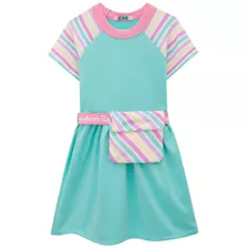 Vestido Infantil Feminino Com Pochete, Kukiê