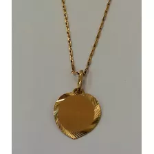 Cadena Oro 18 Ktes Disco Oro 18 Facetado Corazon