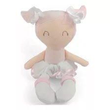 Bonequinha Pelúcia Menina Bailarina Bia Rosa - Zip Toys