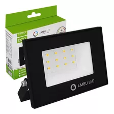 Refletor Led 20w Bivolt 10cm Branco Quente Ip66 Cor Da Carcaça Preto Cor Da Luz Branco-quente 110v/220v